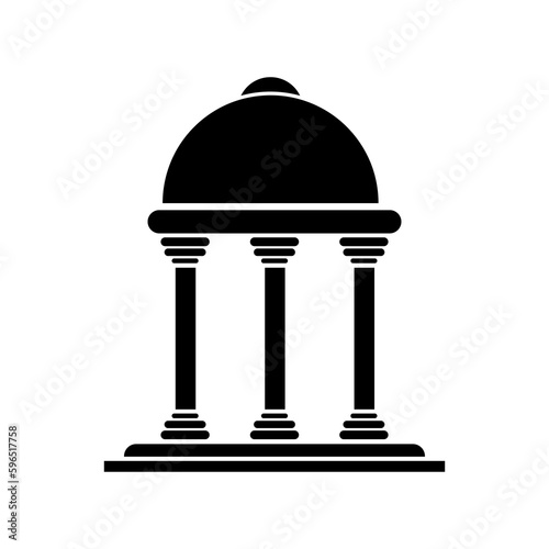 Rotonda circular dome covered building illustration on white background..eps