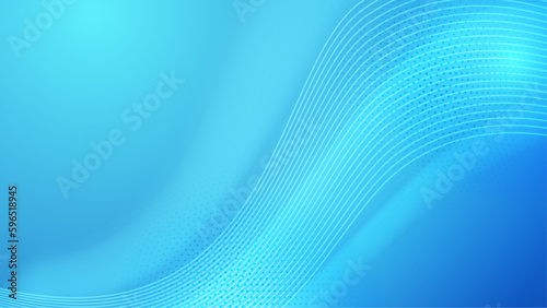 Abstract fluid neon blue color wave effect business background banner design multipurpose