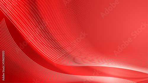 Abstract red geometric shapes light silver technology background vector. Modern diagonal presentation background.