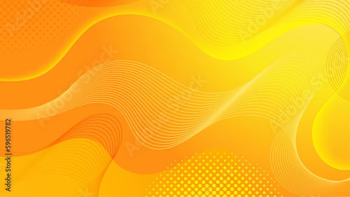 Abstract modern orange gradient waves overlap background with copy space for text. Minimal concept. Vector illustration