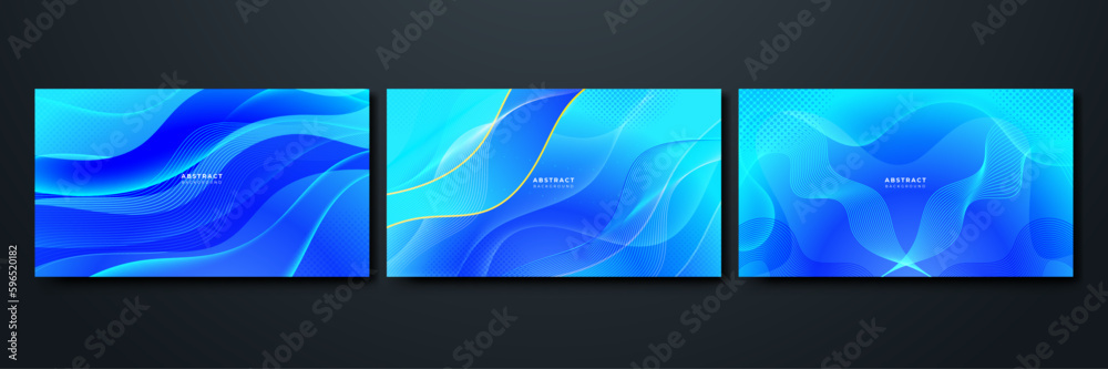 Abstract blue waves geometric background. Modern background design. gradient color. Fluid shapes composition. Fit for presentation design. website, banners, wallpapers, brochure, posters Abstract blue waves geometric background. Modern background design. gradient color. Fluid shapes composition. Fit for presentation design. website, banners, wallpapers, brochure, posters
