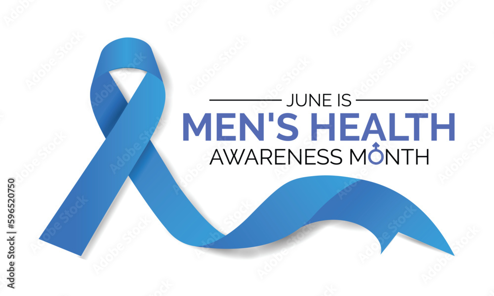 Men's Health Awareness Month in June. Banner, banner design template Vector illustration background design. - obrazy, fototapety, plakaty 