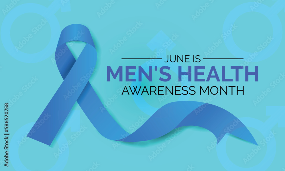 Men's Health Awareness Month in June. Banner, banner design template Vector illustration background design. - obrazy, fototapety, plakaty 