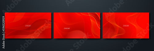 Abstract background with sun rays, wavy pattern and grunge elements in saturated red. Great for autumn themes. No transparencies.