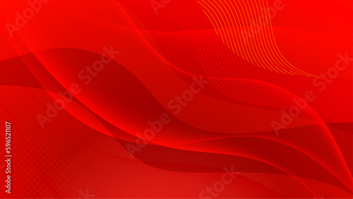 Red Abstract Vector Background. Wave Background. Vector Illustration