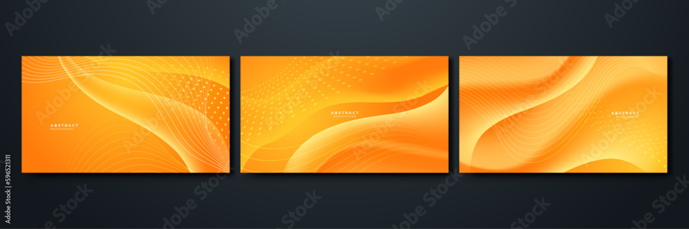 Orange waves background vector. Fluid gradient shapes composition. Futuristic design posters. Trendy. Orange waves background vector. Fluid gradient shapes composition. Futuristic design posters. Trendy.