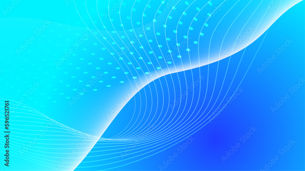 Blue waves background vector. Fluid gradient shapes composition. Futuristic design posters. Trendy.