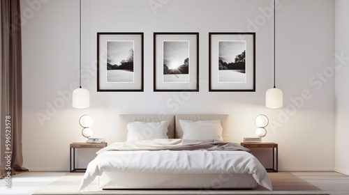 interior of a bedroom mockup