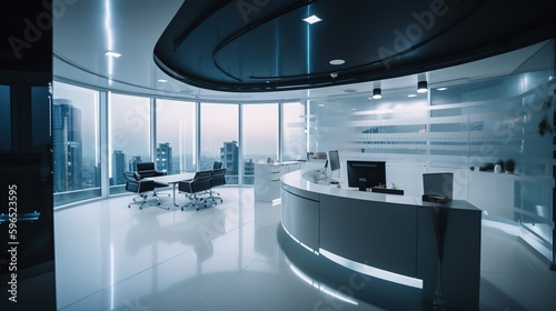interior of modern office building