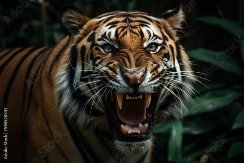 cool sumatra tiger roar © imur