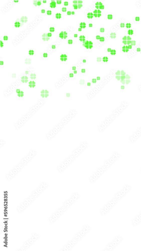 Many four leaves clovers flowing down on white background, Green nature or environment, Animation, Vertical video for smartphone footage Many four leaves clovers flowing down on white background, Green nature or environment, Animation, Vertical video for smartphone footage