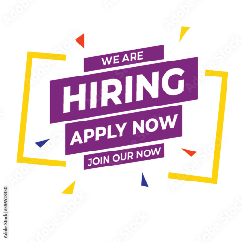 Recruitment advertising template. Recruitment Poster, Job hiring poster, social media, banner, flyer. Digital announcement job vacancies layout