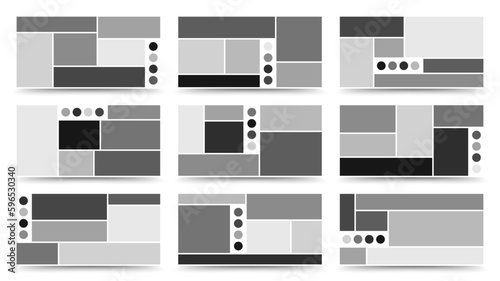 Moodboard template. Photo collage layout. Minimalist Moodboard.