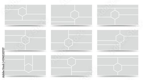 Moodboard template. Photo collage layout. Minimalist Moodboard.