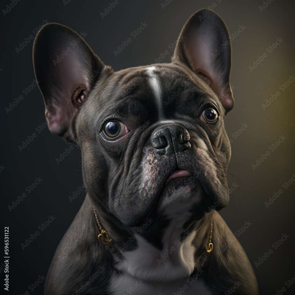 french bulldog portrait, generative AI