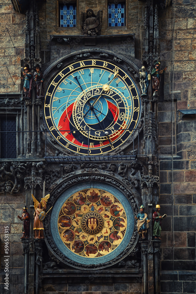 Prague astronomical clock in Old square