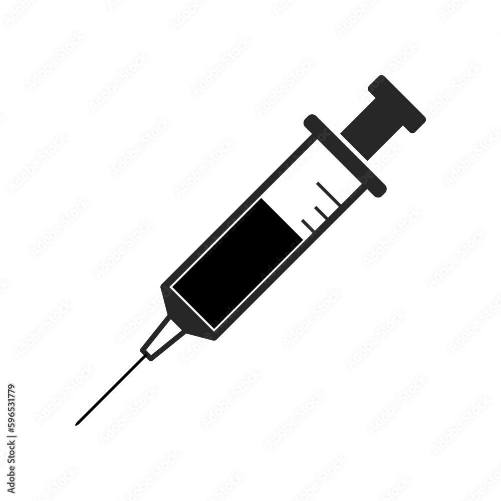 Syringe icon isolate on white background. Syringe icon isolate on white background.