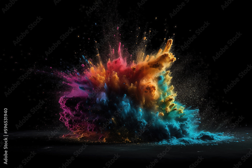 Color paint drops in water. Ink swirling underwater. Cloud of silky ink collision on black background. Colorful abstract smoke explosion animation. Color paint drops in water. Ink swirling underwater. Cloud of silky ink collision on black background. Colorful abstract smoke explosion animation.