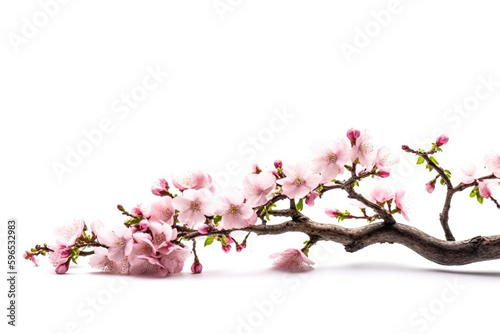 Pink flower bouquet of white background