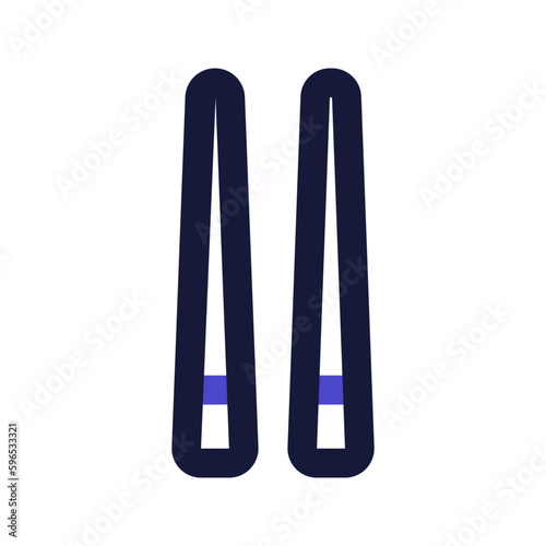 chopsticks line color icon