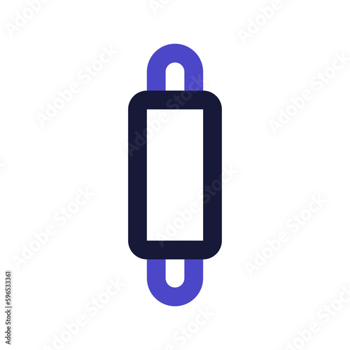 rolling pin line color icon