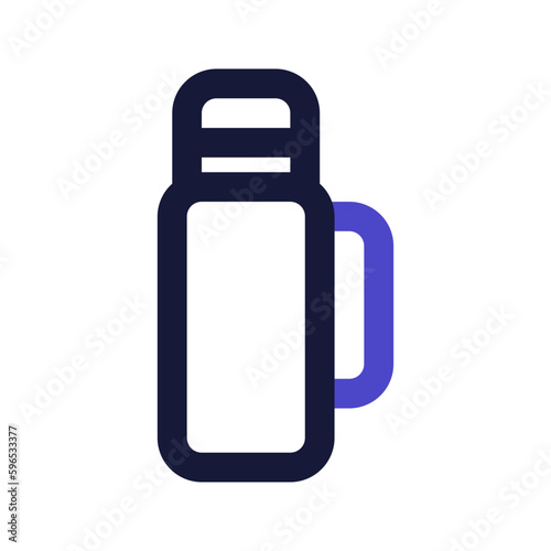thermos line color icon