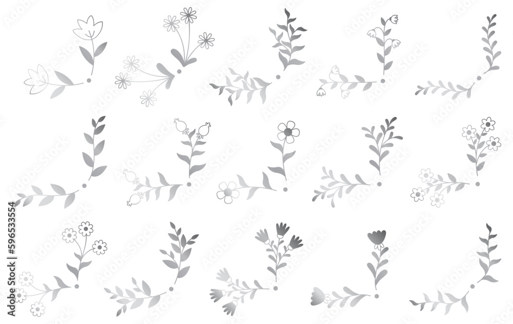 Floral hand drawn border. Wedding card design element. Floral hand drawn border. Wedding card design element.