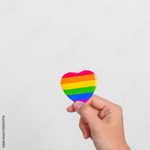 LGBT pride month concept or LGBTQ  or LGBTQIA  with rainbow heart shape for Lesbian  Gay  Bisexual  Transgender  Queer  Intersex  Asexual  Agender  Non Binary  Two Spirit  Pansexual and Demisexual