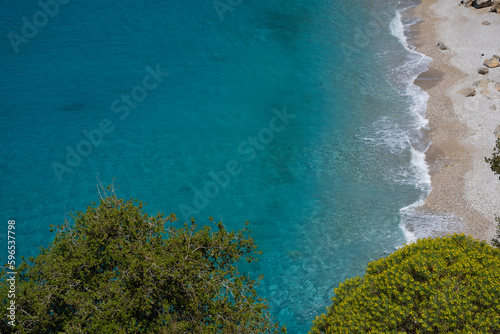 Fototapeta Naklejka Na Ścianę i Meble -  Summer Season in the Gocek Islands Beachs and Marina Drone Photo, Gocek Mugla, Turkiye