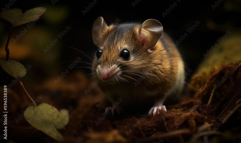 photo of dormouse in its natural habitat. Generative AI photo of dormouse in its natural habitat. Generative AI