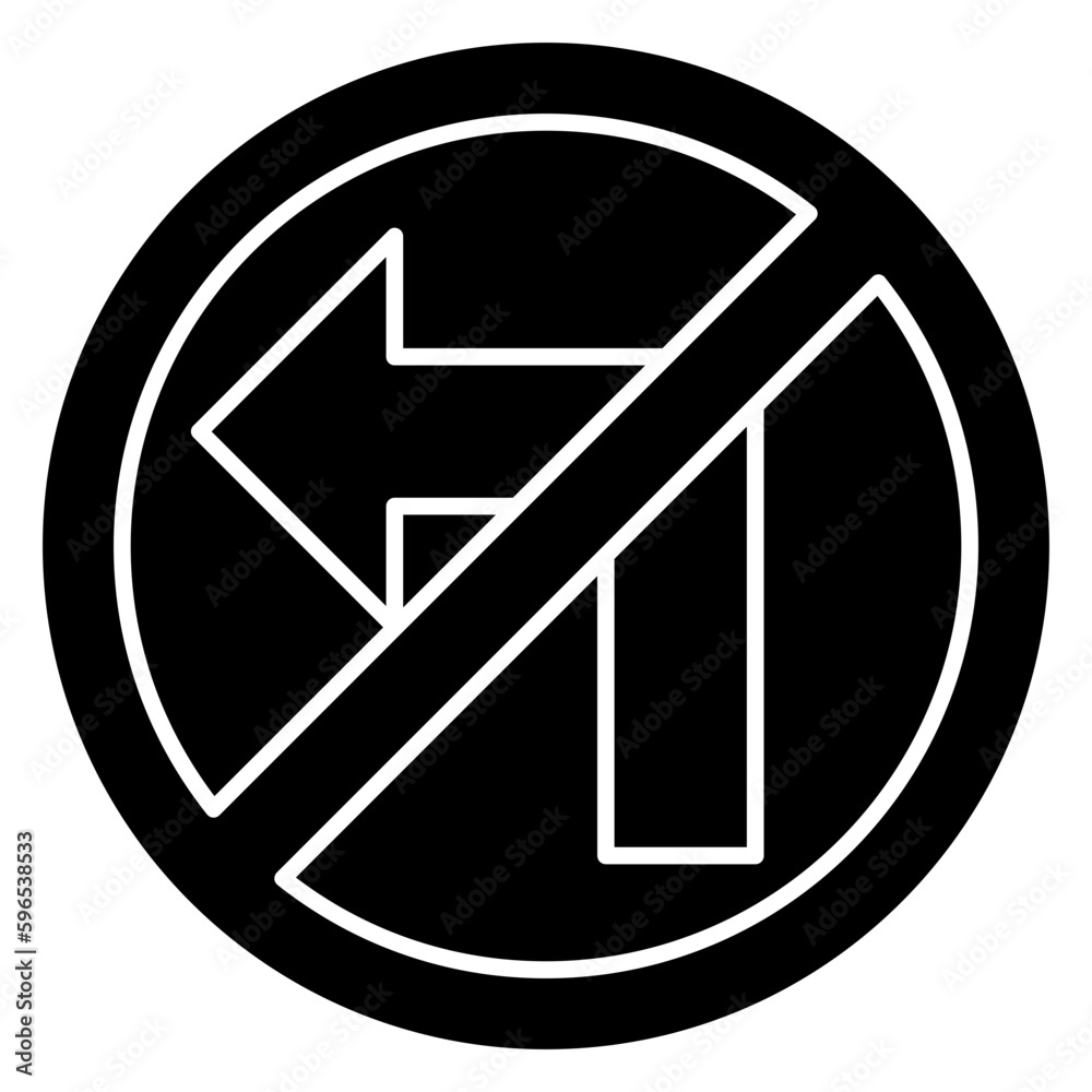 no turn left traffic sign no turn left traffic sign