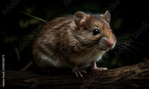 photo of dormouse in its natural habitat. Generative AI © Bartek