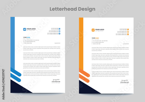 letterhead corporate business flyer A4 size paper creative advertising official abstract eye-catching newsletter magazine brochure poster template design