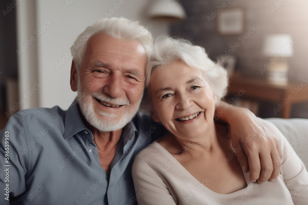 Portrait of a happy old person, blurry background Portrait of a happy old person, blurry background
