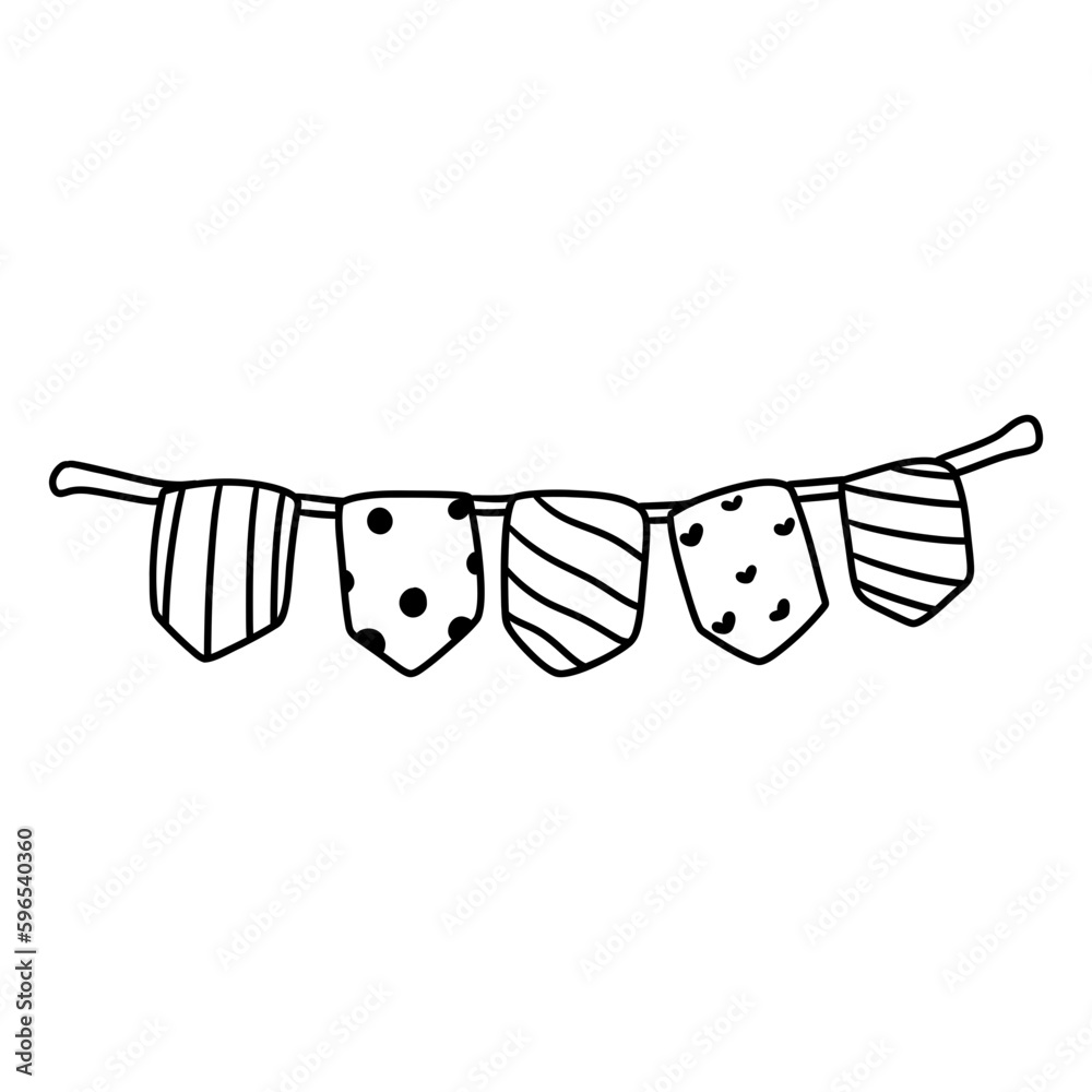 Party triangle flags, Spring Season illustration Element Party triangle flags, Spring Season illustration Element