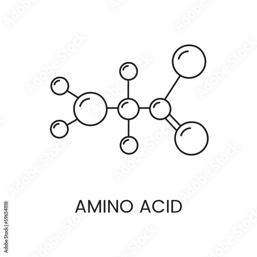 Amino acid line icon in vector.