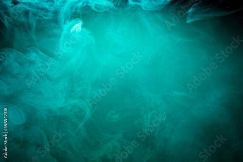 Smoke texture on emerald or green background