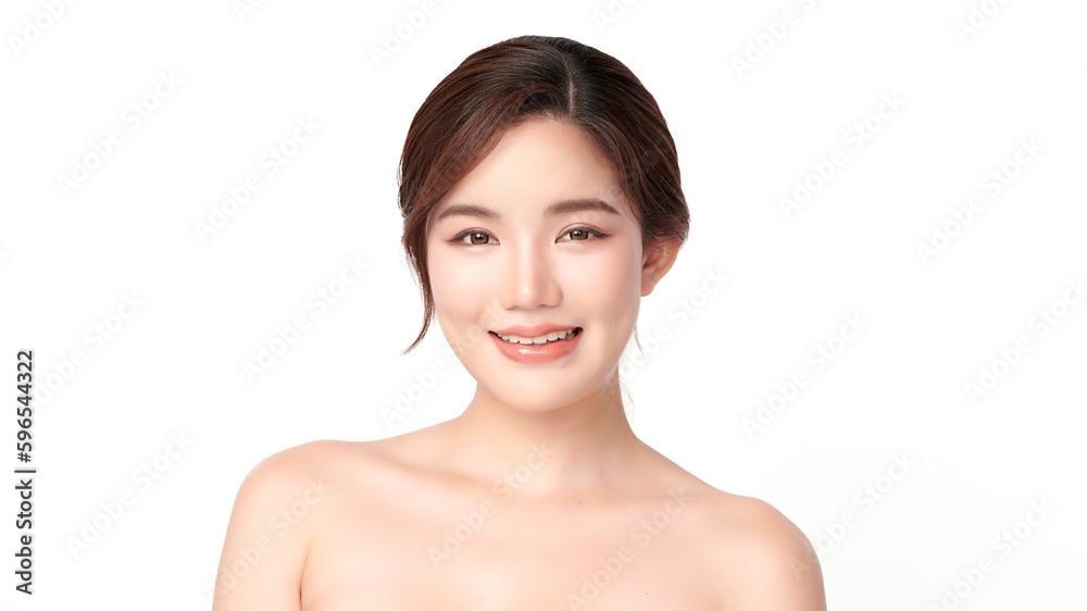 Beautiful young asian woman with clean fresh skin on white background, Face care, Facial treatment, Cosmetology, beauty and spa, Asian women portrait. Beautiful young asian woman with clean fresh skin on white background, Face care, Facial treatment, Cosmetology, beauty and spa, Asian women portrait.