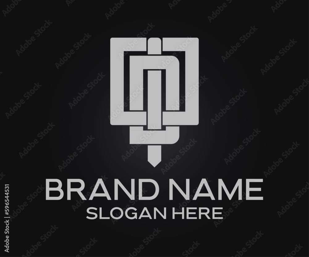minimalist initial letters monogram, urban clothing brand logo