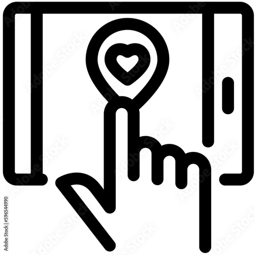 favorite black outline icon