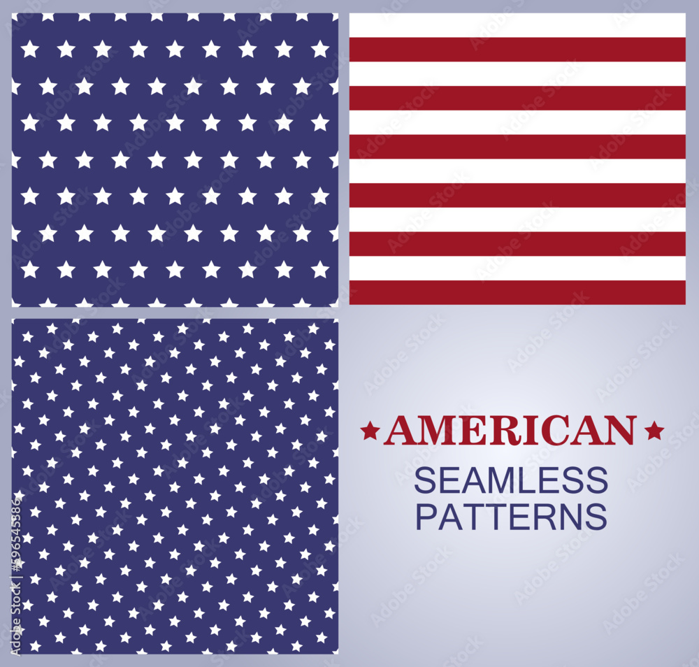 American flag seamless pattern collection American flag seamless pattern collection