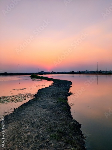 sunset over the sea