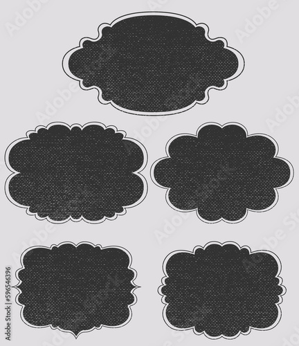 Set of grunge fancy frames