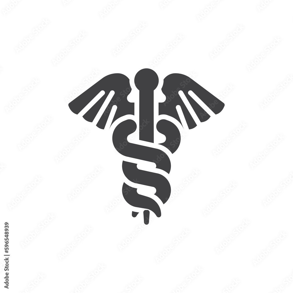 Obraz premium Caduceus medicine vector icon