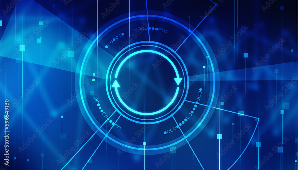 Update icon with binary codes on technology abstract background, Update System Upgrade Software version technology concept Update icon with binary codes on technology abstract background, Update System Upgrade Software version technology concept
