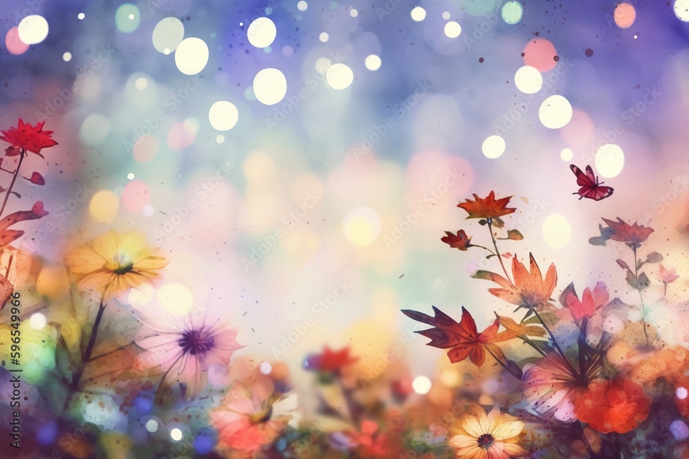 floral background with bokeh floral background with bokeh