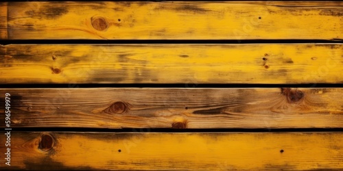 Wallpaper Mural Top view Wooden table, Wooden texture yellow background. Generative AI Torontodigital.ca