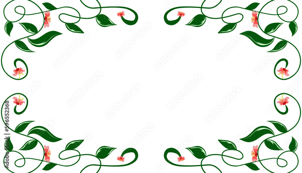 Background illustration of hibiscus twig frame. Perfect for invitation cards, greeting cards, wallpapers, posters, banners Background illustration of hibiscus twig frame. Perfect for invitation cards, greeting cards, wallpapers, posters, banners