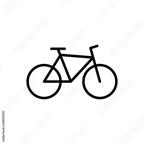 bicycle icon outline illustration vector