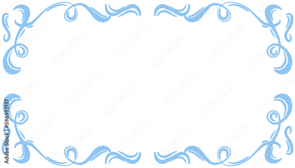 Blue abstract frame background illustration